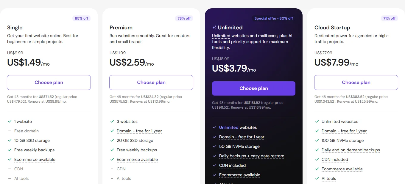 خطط وأسعار استضافة هوستنجر للدول العربية