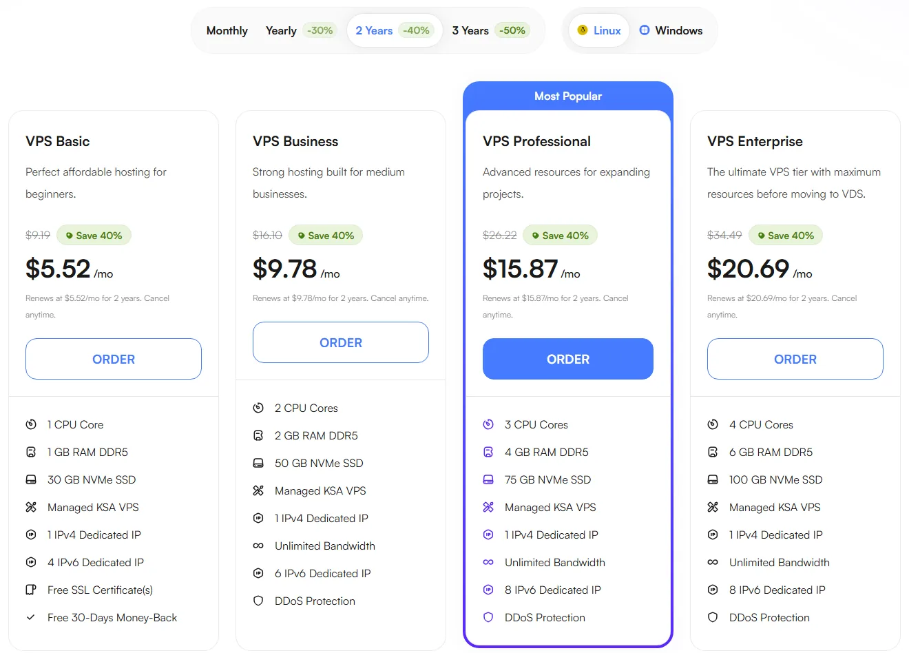 خطط وأسعار سيرفرات VPS السعودية لدى ألتاهوست UltaHost